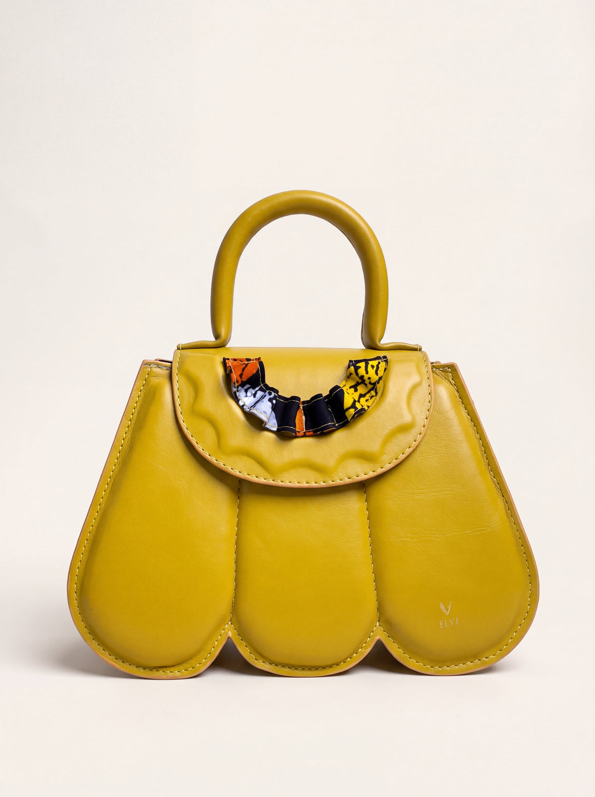 Sac Cupidon jaune de face, ELVI CREATION