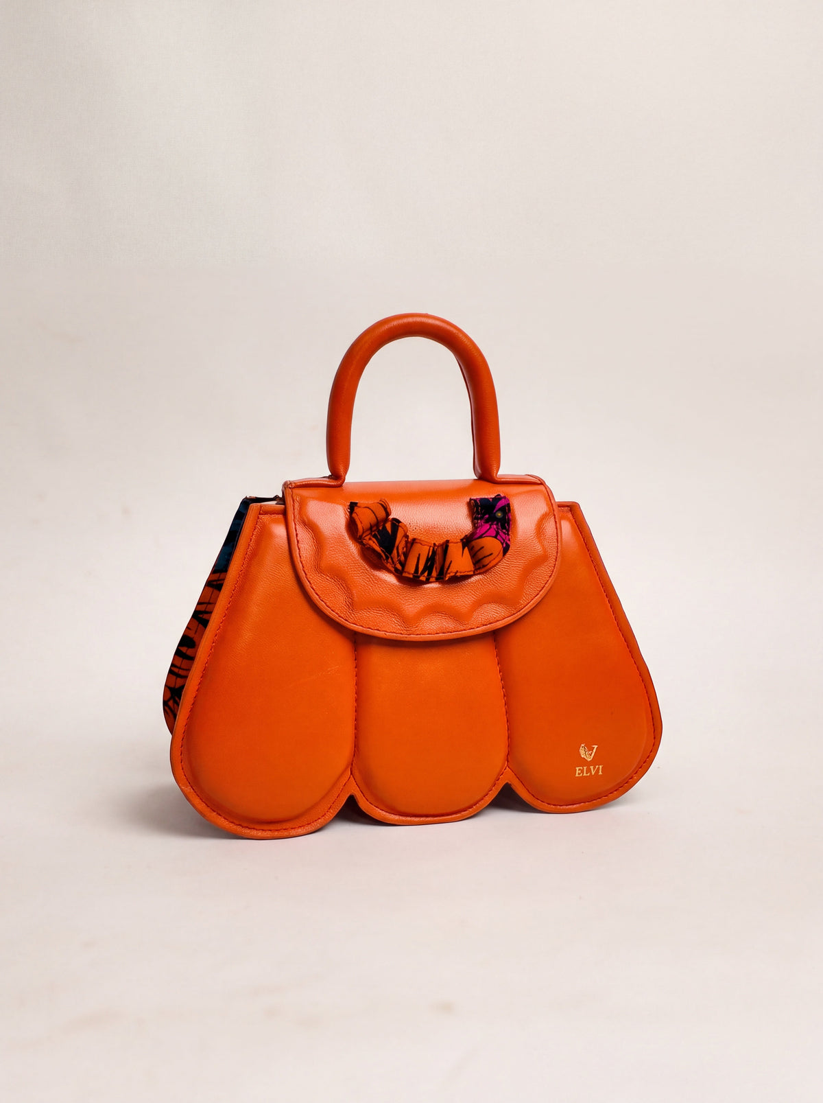 Sac Cupidon orange de face, ELVI CREATION